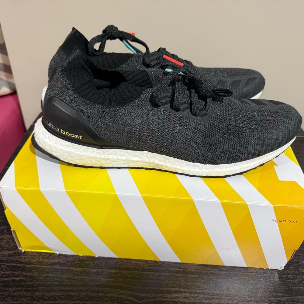 Adidas Ultra Boost Black and White Running Shoes